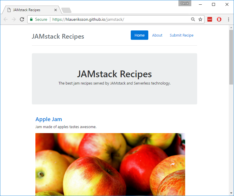 JAMstack Recipes