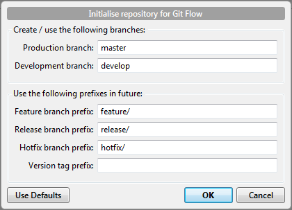 SourceTree - Initialise repository for Git Flow
