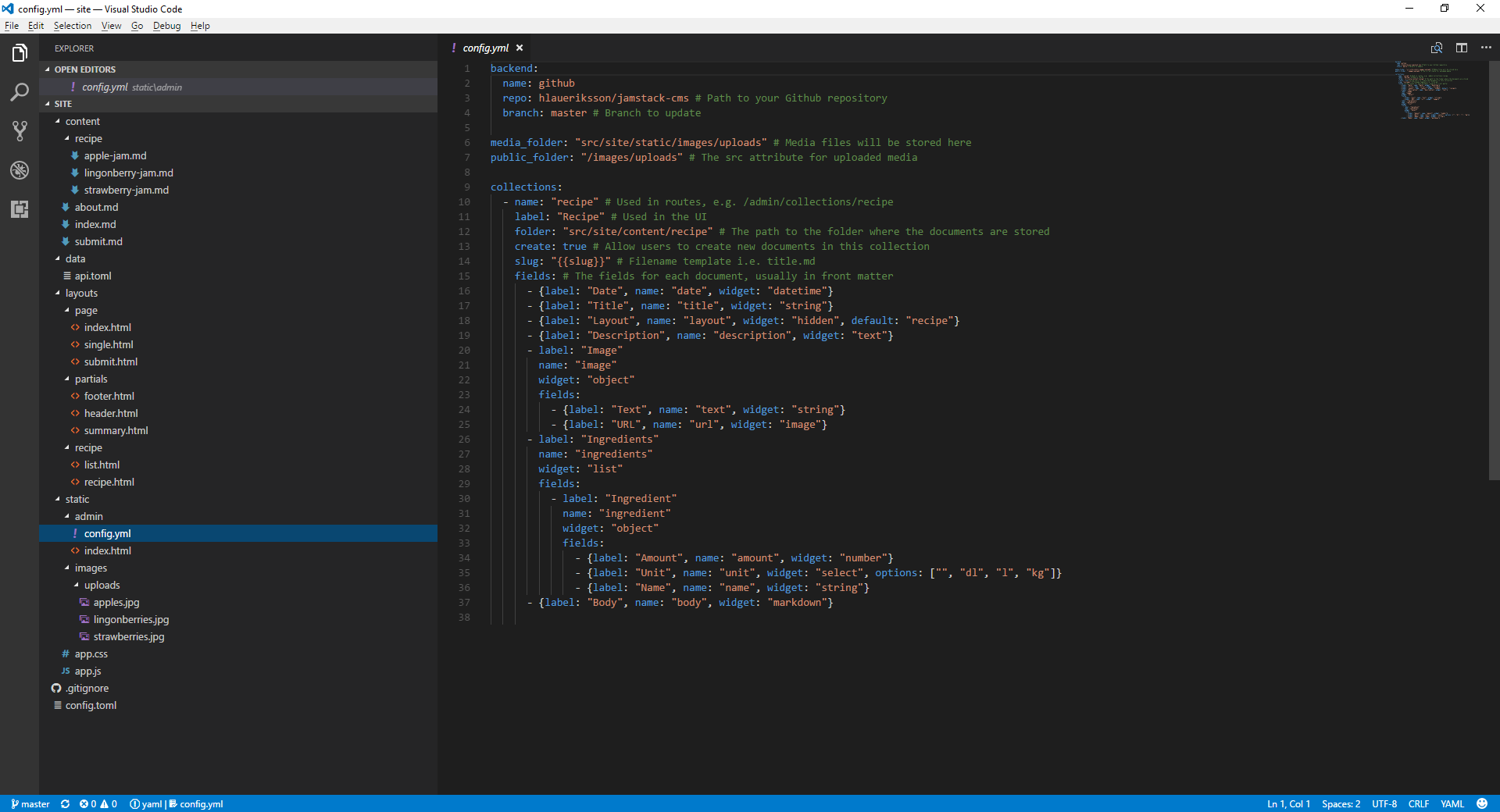 Config description. Visual Studio code html. Html код сайта. Коды для Visual Studio code. Yml Visual Studio code.